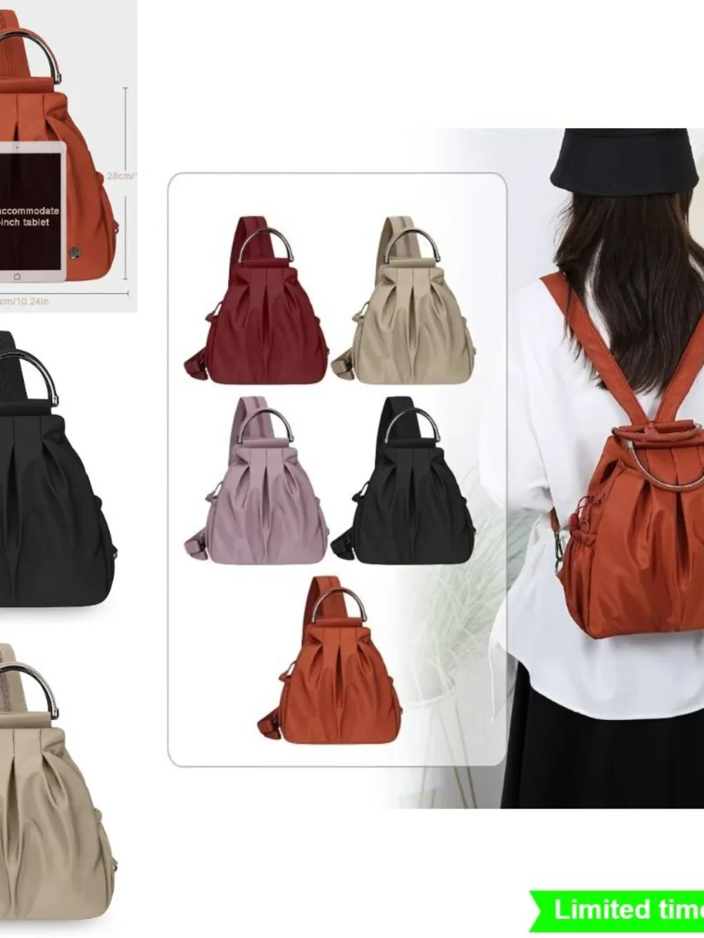 Leisure Backpack with Compartments for Hiking Camping Commuting